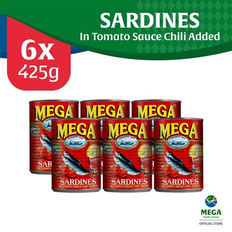 mega sardines calories|Mega Sardines in Tomato Sauce W/ Chilli 425g — megamart.ph.